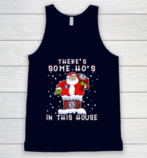 San Diego Padres Christmas There Is Some Hos In This House Santa Stuck In The Chimney MLB Tank Top 2
