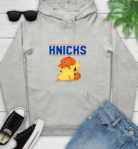 NBA Pikachu Basketball Sports New York Knicks Youth Hoodie