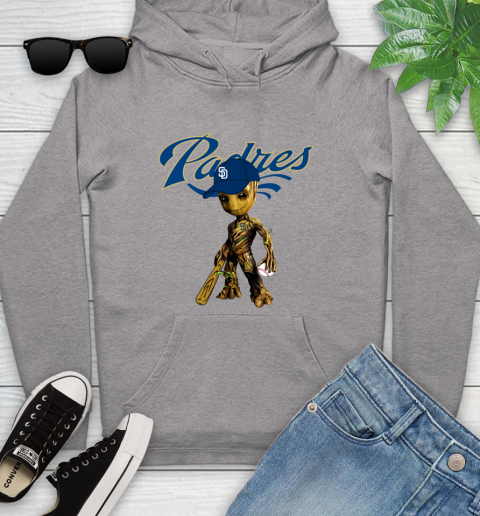 MLB San Diego Padres Groot Guardians Of The Galaxy Baseball Youth Hoodie 6