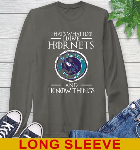 Charlotte Hornets NBA Basketball That's What I Do I Love My Team And I Know Things Game Of Thrones 64