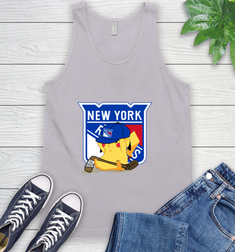 NHL Pikachu Hockey Sports New York Rangers Tank Top 4