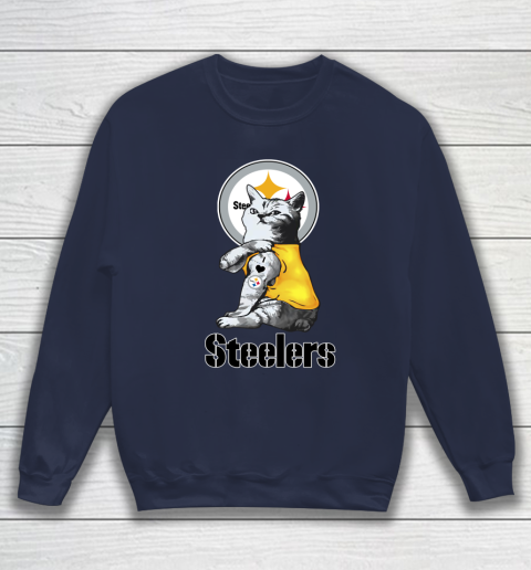 NFL Football My Cat Loves Pittsburgh Steelers Sweatshirt 2