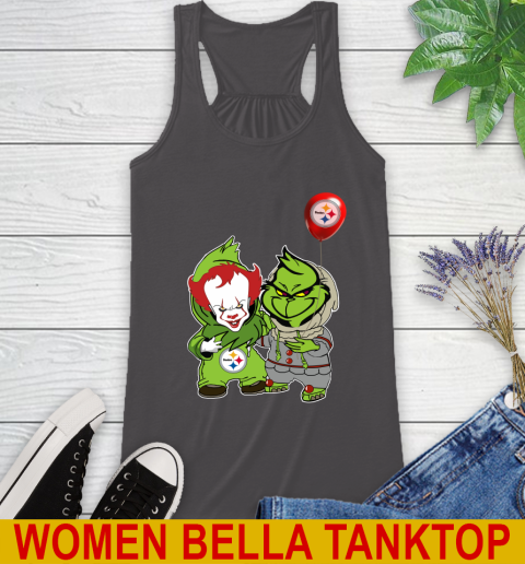 Pittsburgh Steelers Baby Pennywise Grinch Christmas NFL Football Racerback Tank 12