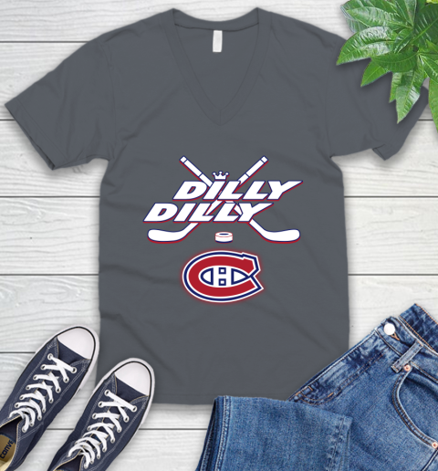 NHL Montreal Canadiens Dilly Dilly Hockey Sports V-Neck T-Shirt 5