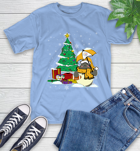 Pittsburgh Steelers NFL Football Cute Tonari No Totoro Christmas Sports T-Shirt 12