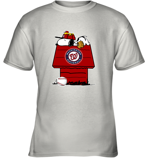 Washington Nationals Snoopy And Woodstock Resting Together MLB Youth T-Shirt