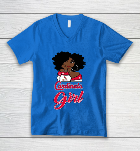 St.Louis Cardinalss Girl MLB V-Neck T-Shirt 6