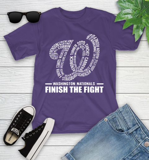 Washington Nationals finish the fight Youth T-Shirt 3