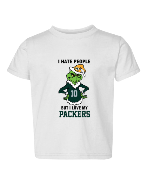 I Hate People But I Love My Packers Green Bay Packers NFL Teams Toddler Tee