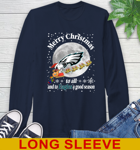 Philadelphia Eagles Merry Christmas To All And To Eagles A Good Season NFL Football Sports Long Sleeve T-Shirt 3