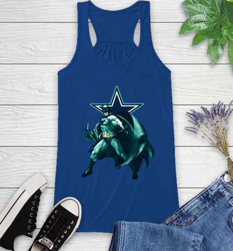 NFL Batman Football Sports Dallas Cowboys Racerback Tank 9