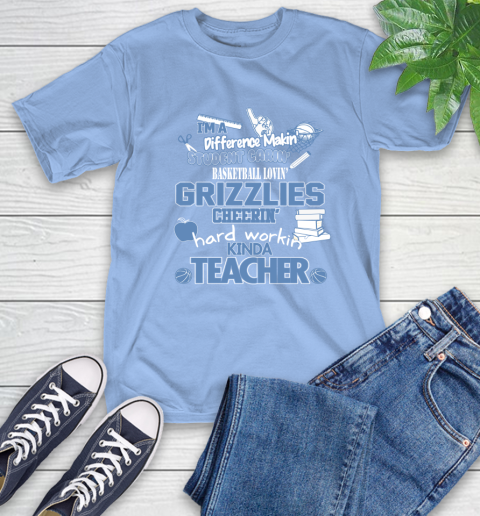 Memphis Grizzlies NBA I'm A Difference Making Student Caring Basketball Loving Kinda Teacher T-Shirt 12