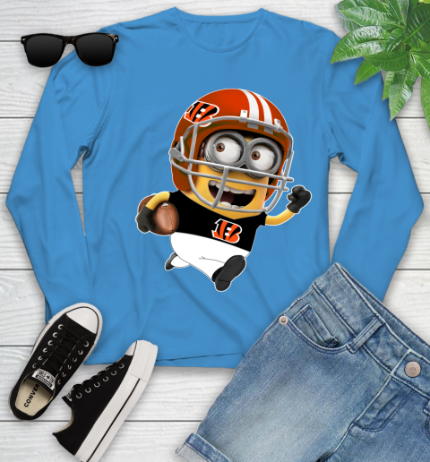 NFL Cincinnati Bengals Minions Disney Football Sports Youth Long Sleeve 7
