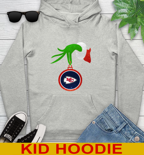 Kansas City Chiefs Grinch Merry Christmas NFL Football Youth Hoodie
