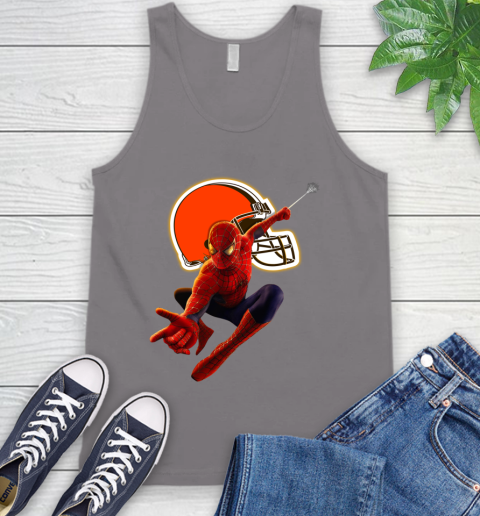 NFL Spider Man Avengers Endgame Football Cleveland Browns Tank Top 7