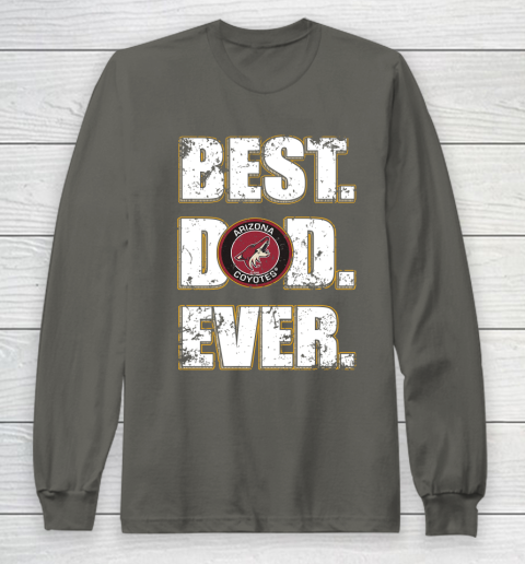 NHL Arizona Coyotes Hockey Best Dad Ever Family Shirt Long Sleeve T-Shirt - Image 6