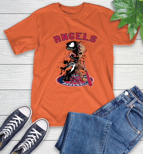 MLB Los Angeles Angels Baseball Venom Groot Guardians Of The Galaxy T-Shirt 5