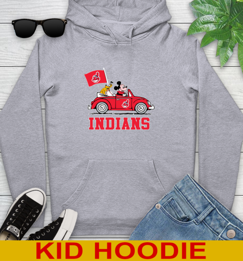MLB Baseball Cleveland Indians Pluto Mickey Driving Disney Shirt Youth Hoodie 6