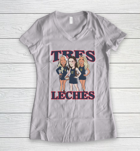 Caitlin Clark Sophie Cunningham And Lexie Hull Indiana Fever Tres Leches Women's V-Neck T-Shirt