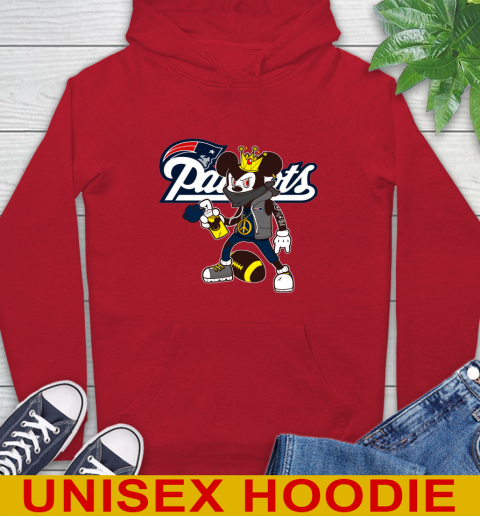 New England Patriots NFL Football Mickey Peace Sign Sports Hoodie 10