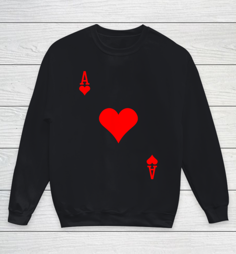 Ace of Hearts Costume Tshirt Halloween Deck of Cards.QOS6T5UPCP Youth Sweatshirt