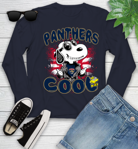 NHL Hockey Florida Panthers Cool Snoopy Shirt Youth Long Sleeve 2