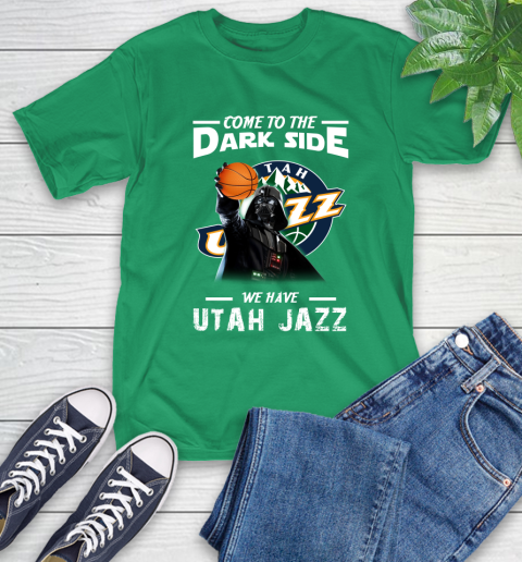 NBA Come To The Dark Side We Have Utah Jazz Star Wars Darth Vader Basketball T-Shirt 7
