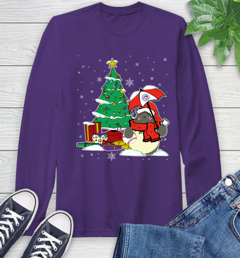 Toronto Blue Jays MLB Baseball Cute Tonari No Totoro Christmas Sports Long Sleeve T-Shirt 5