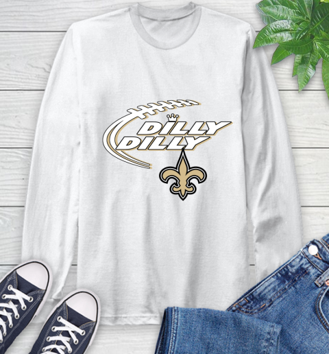 NFL New Orleans Saints Dilly Dilly Football Sports Long Sleeve T-Shirt