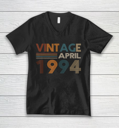 Father gift shirt Retro Vintage April 1994 26 Years Old 26th Birthday Gift T Shirt V-Neck T-Shirt