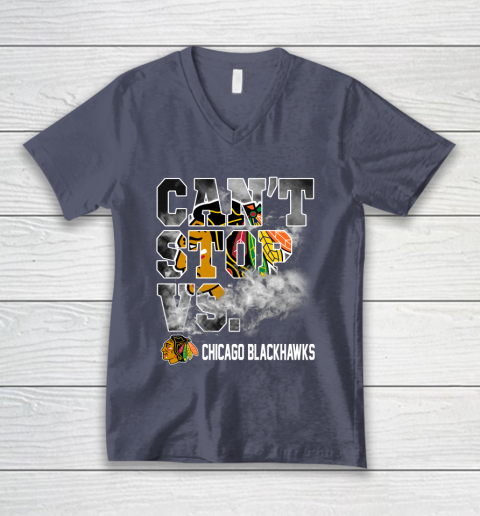NHL Chicago Blackhawks Hockey Can't Stop Vs V-Neck T-Shirt 7