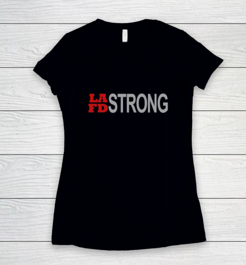 LAFD Strong Women's V-Neck T-Shirt