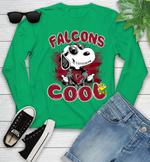 NFL Football Atlanta Falcons Cool Snoopy Shirt Youth Long Sleeve 6