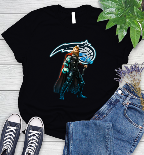NBA Thor Avengers Endgame Basketball Orlando Magic Women's T-Shirt 2