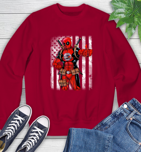 red blue jays shirt