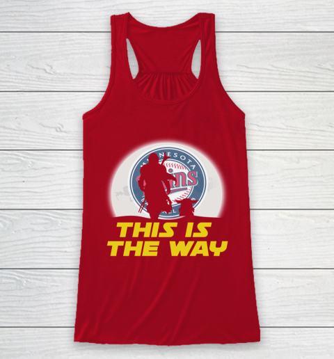 Minnesota Twins MLB Baseball Star Wars Yoda And Mandalorian This Is The Way Racerback Tank 4