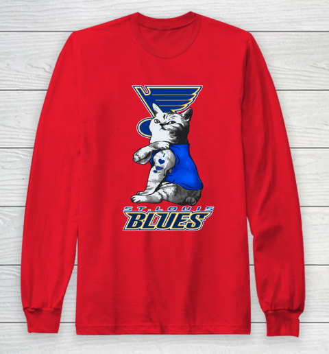 NHL My Cat Loves St.Louis Blues Hockey Long Sleeve T-Shirt 7