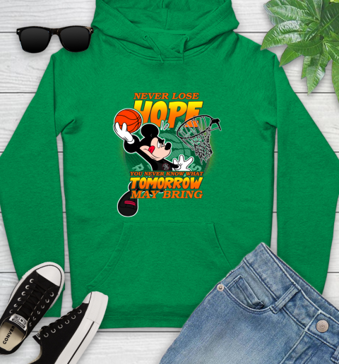 Toronto Raptors NBA Basketball Mickey Disney Never Lose Hope Youth Hoodie 9