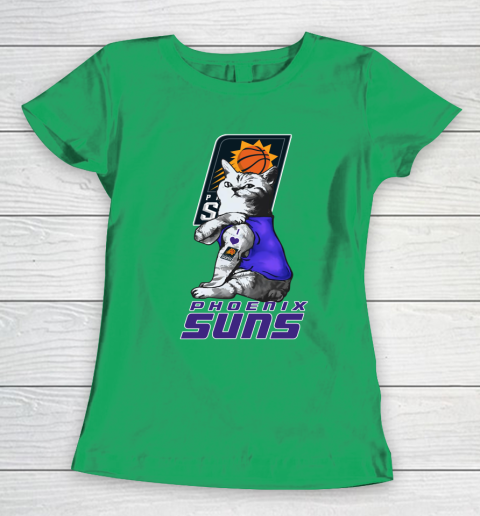 NBA Basketball My Cat Loves Phoenix Suns Women's T-Shirt 5
