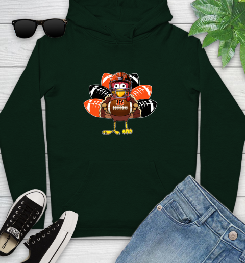 Cincinnati Bengals Turkey Thanksgiving Day Youth Hoodie 13