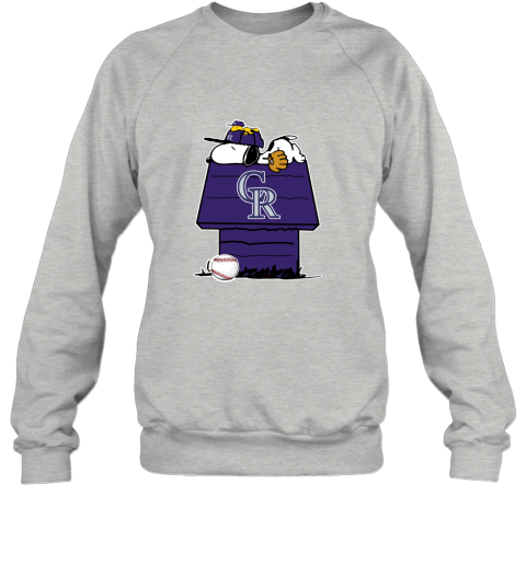 Colorado Rockies Snoopy And Woodstock Resting Together MLB Sweatshirt