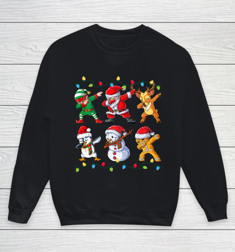 Dabbing Santa Elf Friends Christmas Kids Boys Men Xmas Youth Sweatshirt