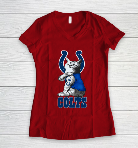 NFL Football My Cat Loves Indianapolis Colts Women's V-Neck T-Shirt 9 NFL Football My Cat Loves Indianapolis Colts Women's V-Neck T-Shirt - Image 9