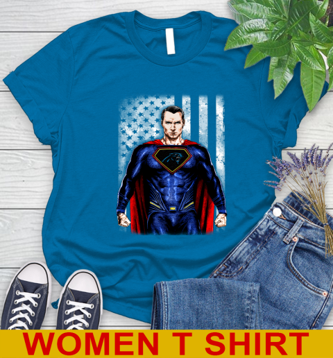 NFL Football Carolina Panthers Superman DC Shirt Women s T Shirt