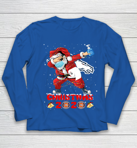 Denver Broncos Funny Santa Claus Dabbing Christmas 2020 NFL Youth Long Sleeve 7