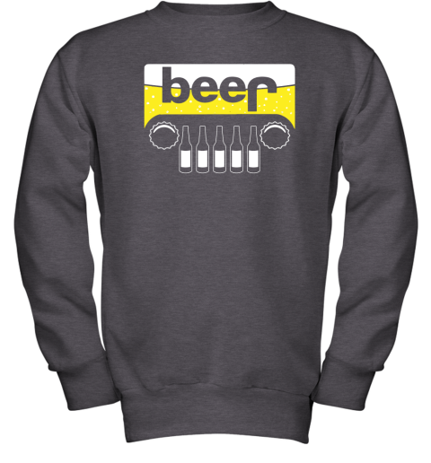 o10p beer and jeep shirts youth sweatshirt 47 front dark heather