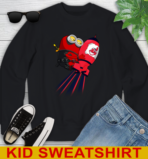 MLB Baseball Cleveland Indians Deadpool Minion Marvel Shirt Youth Sweatshirt