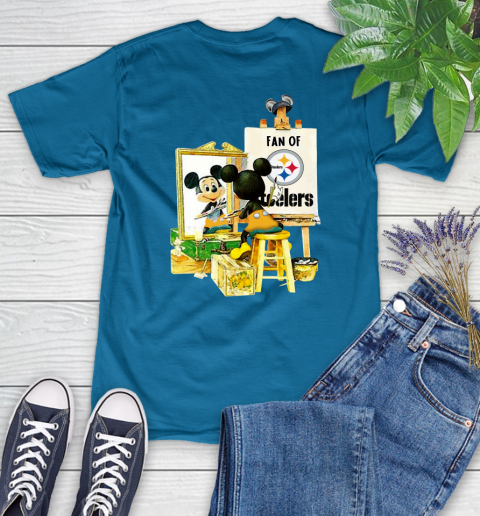 NFL Football Pittsburgh Steelers Mickey Drawing Shirt 89