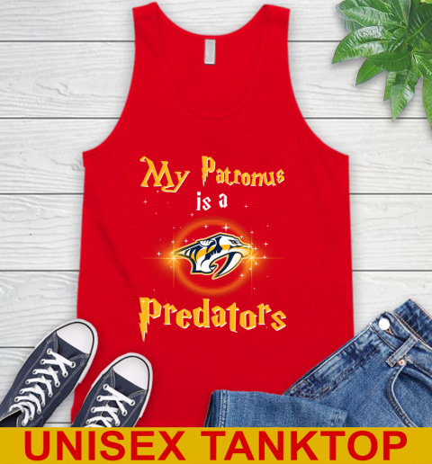 NHL Hockey Harry Potter My Patronus Is A Nashville Predators Tank Top 5