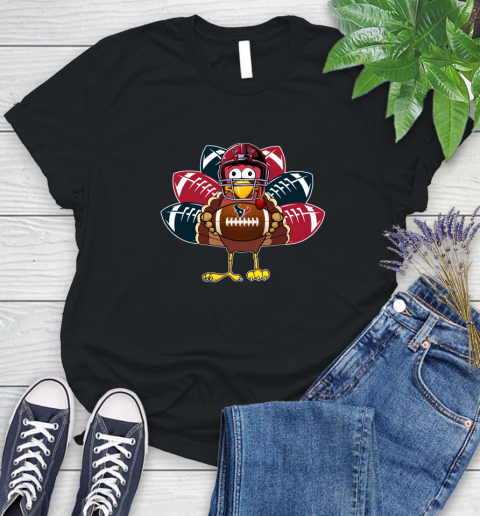 Houston Texans Turkey Thanksgiving Day Women's T-Shirt 2